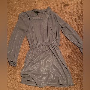 White House Black Market Silver Dress